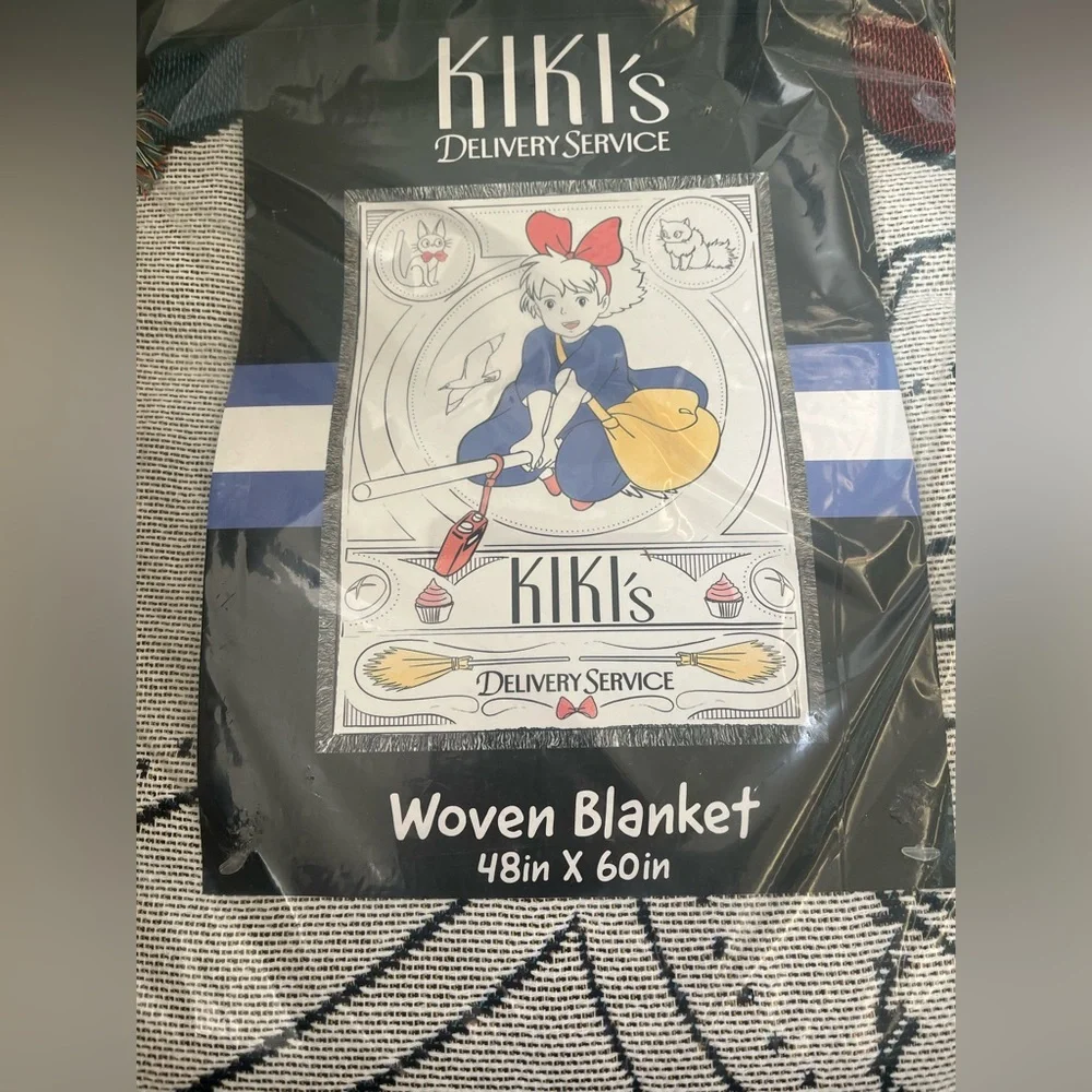 Studio Ghibli Kiki's Delivery Service Outline Icons Tapestry Throw